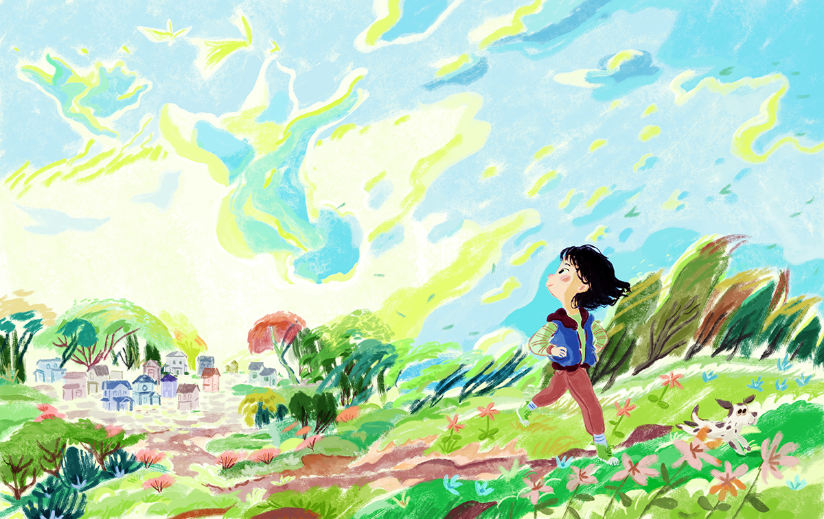 Illustration of jade and the cloud