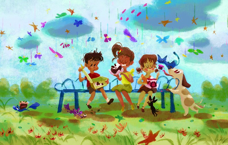 Illustration of funny animals in Olympic figure skating game