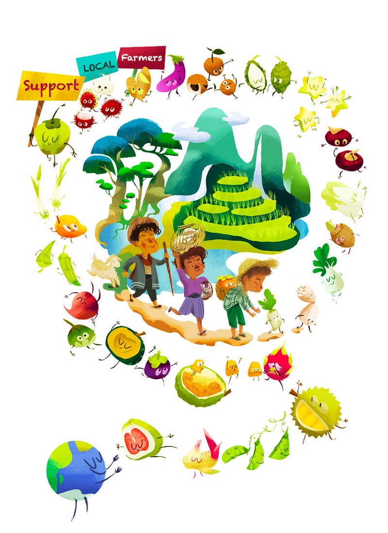 Illustration for FAO world&rsquo;s food day campaign